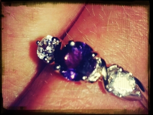 Amethyst and Diamond Ring my parents gave me for my 20th birthday